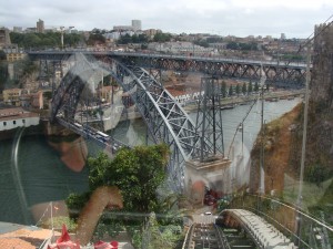 Brug Porto vanuit funicular